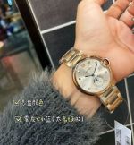 Cartier Imported Quartz Movement 36*8MM Grey+Ice Blue Advanced Watch